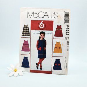 MCCALLS M4552 Vintage Sewing Pattern, Sizes CF (4-5-6)